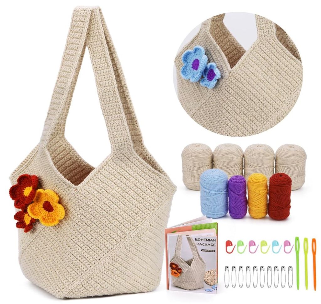 Crochet kit for shoulder bag